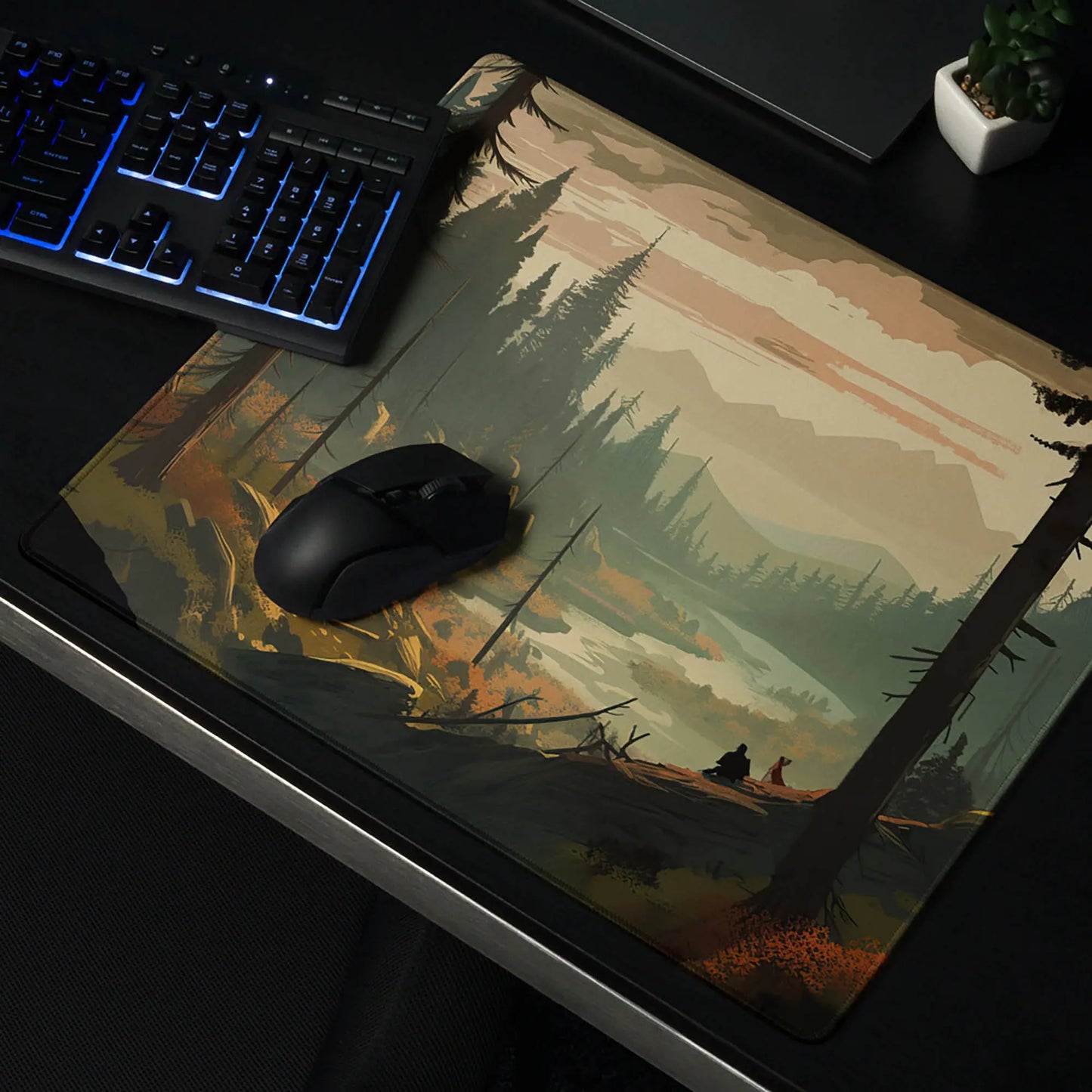 Mountain Valley Gaming Desk Mat | Epic Western Nature Mouse Pad