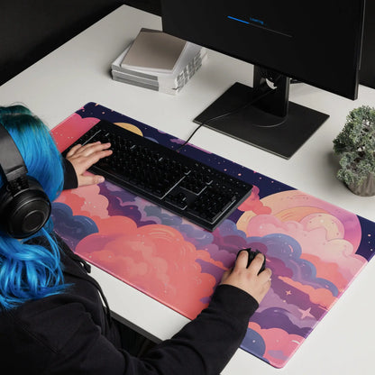 Kawaii Pastel Pink Desk Mat: Anime Gaming Mousepad | Essential Gamer Accessory