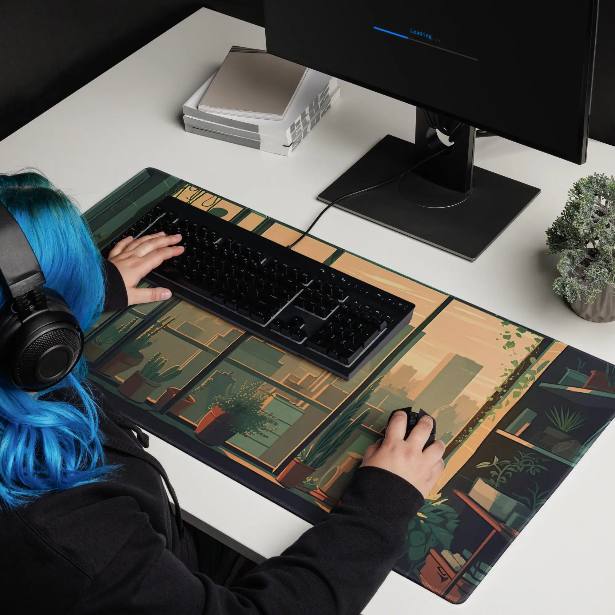 Amazon.com : Mouse Pads Anime Deskmat Setup Gamer Gaming Computer Cartoon  Mousepad XXL Keyboard Pad 400X900MM : Office Products